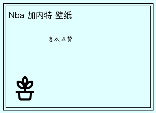 Nba 加内特 壁纸